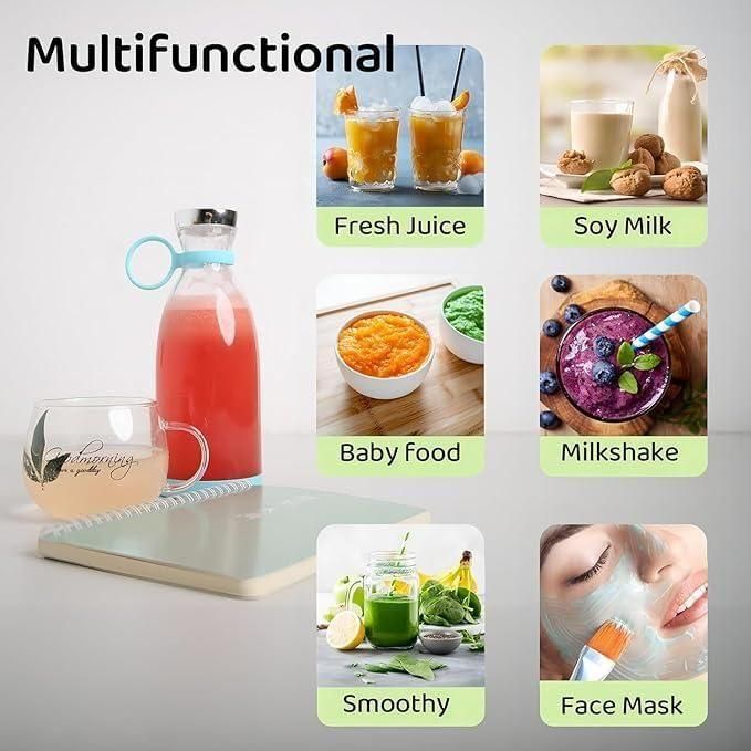 Travel Portable Juicer Bottle Blender USB Rechargeable
